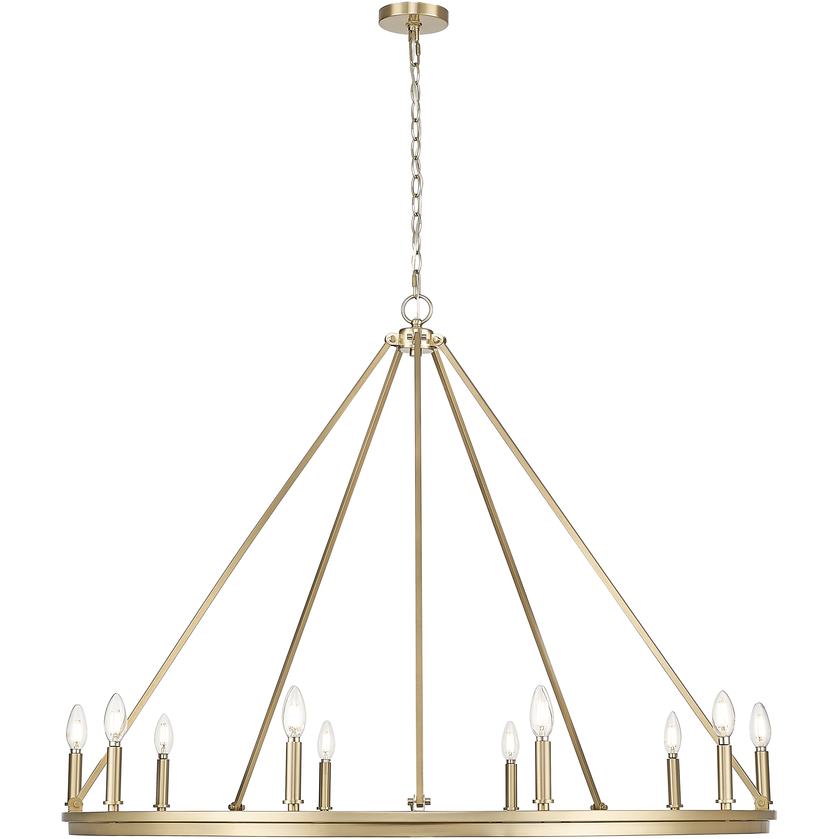 Carruth 10 Light 45 inch Modern Gold Chandelier Ceiling Light